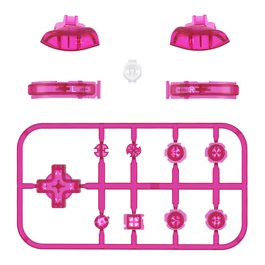 eXtremeRate Replacement Full Set Buttons for NS Switch Lite - Clear Candy Pink