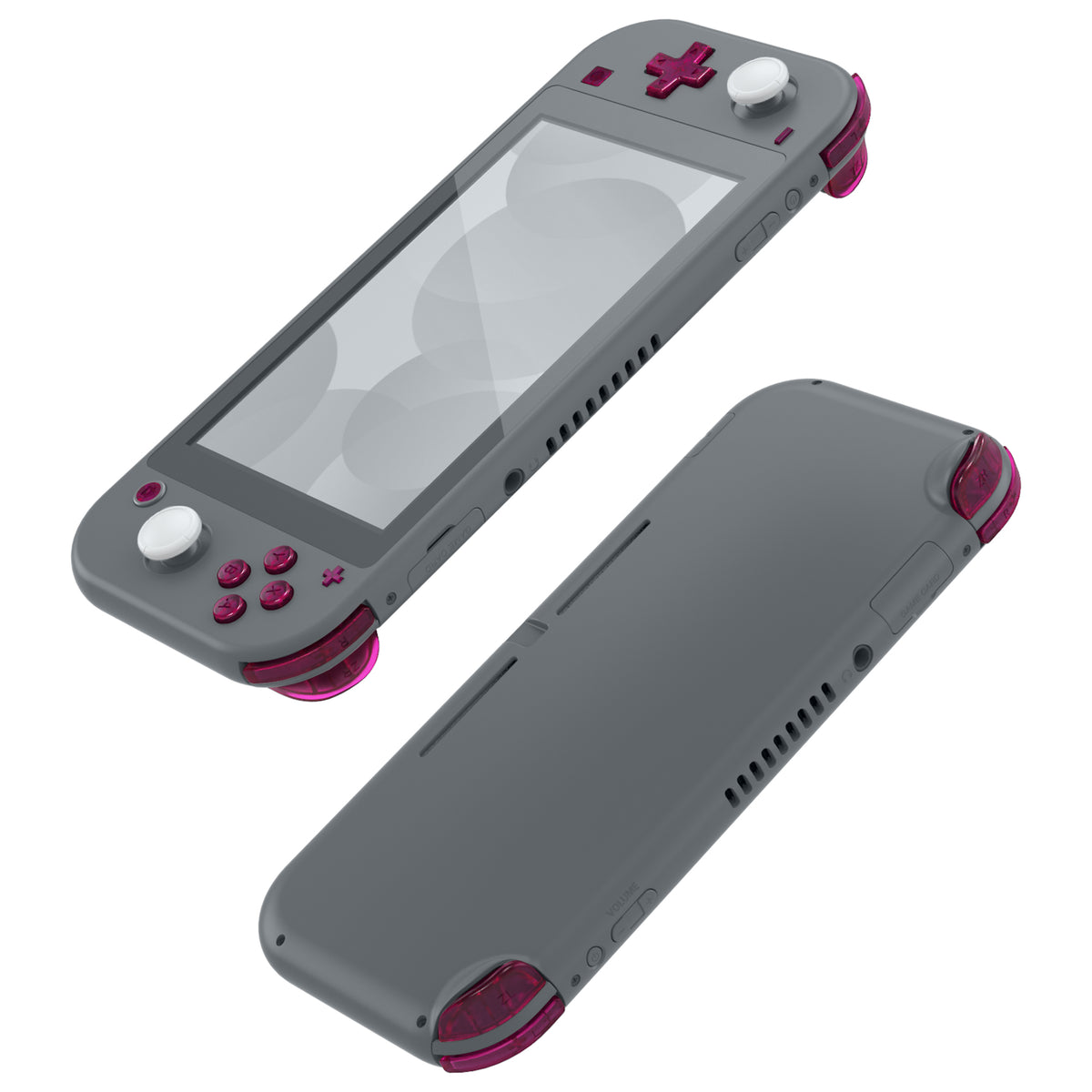 eXtremeRate Replacement Full Set Buttons for NS Switch Lite - Clear Candy Pink