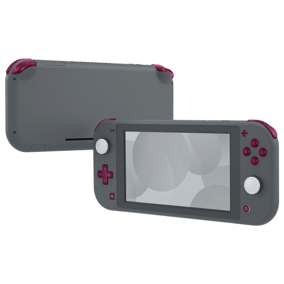 eXtremeRate Replacement Full Set Buttons for NS Switch Lite - Clear Candy Pink