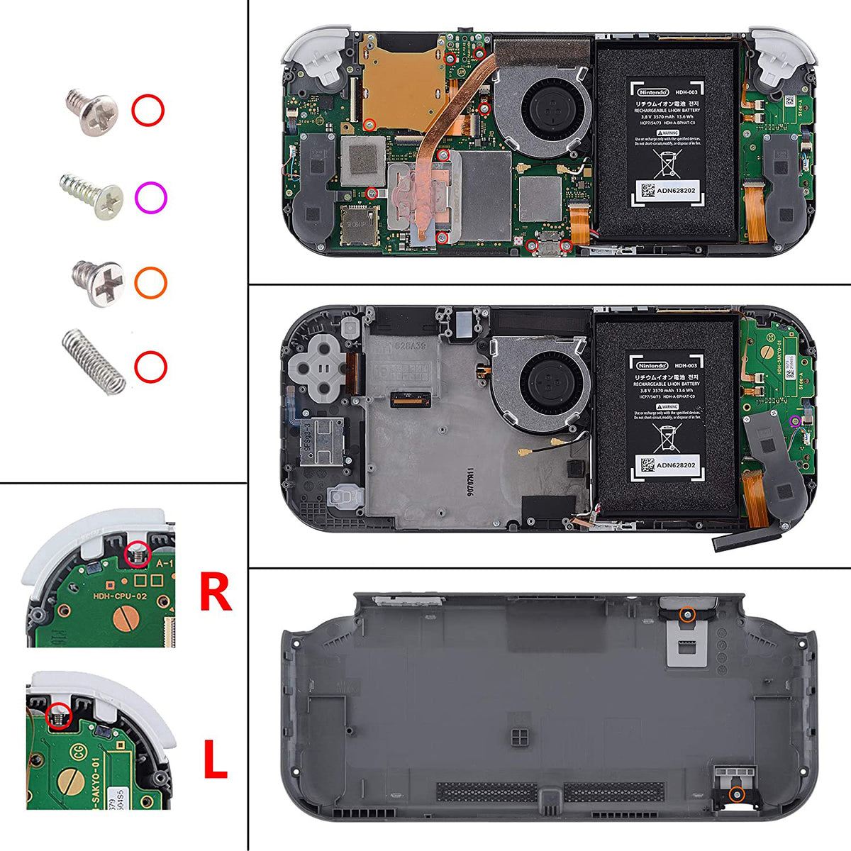 eXtremeRate Replacement Full Set Buttons for NS Switch Lite - Clear Candy Pink