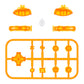 eXtremeRate Replacement Full Set Buttons for NS Switch Lite - Clear Orange