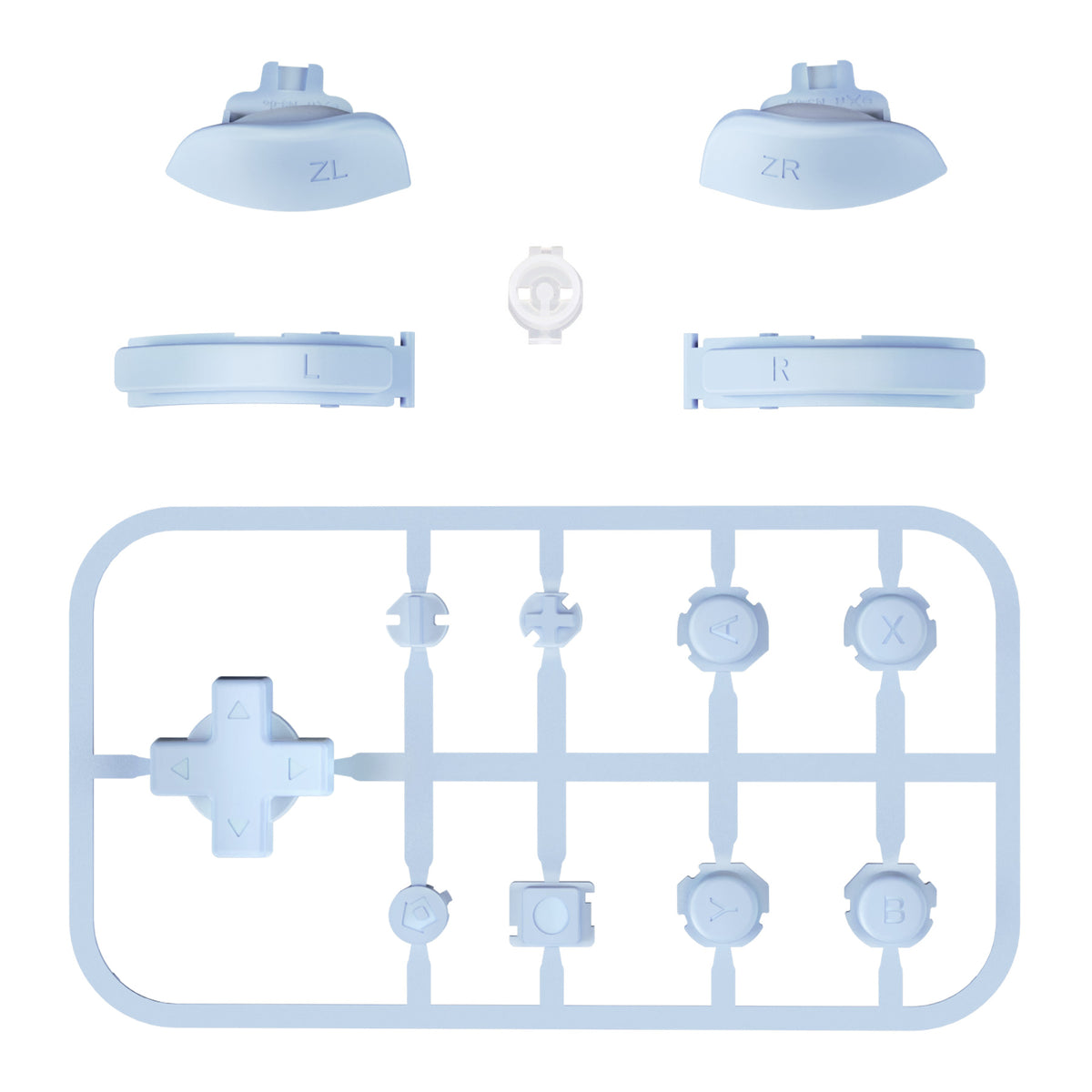 eXtremeRate Replacement Full Set Buttons for NS Switch Lite - Sky Blue