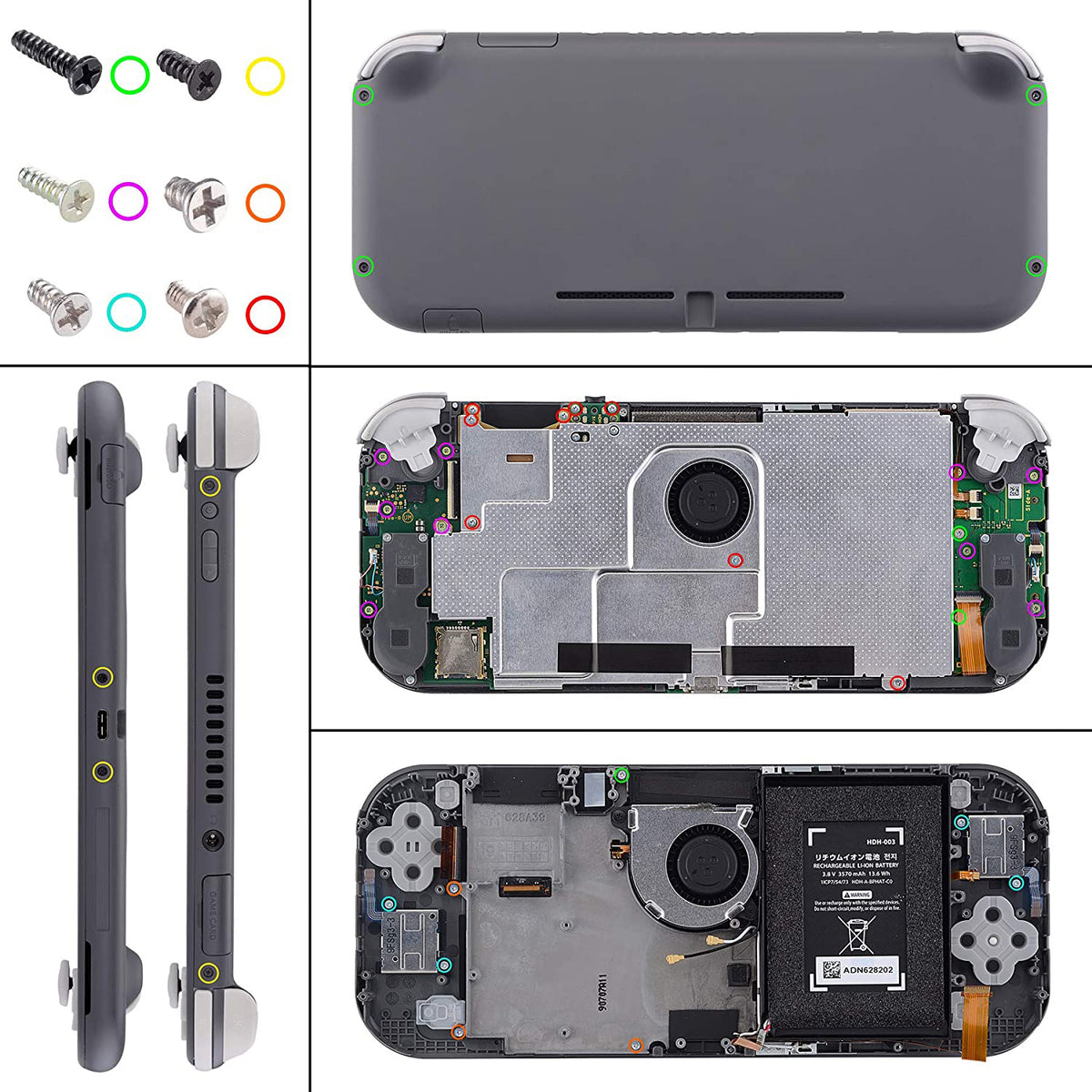 eXtremeRate Replacement Full Set Buttons for NS Switch Lite - Sky Blue