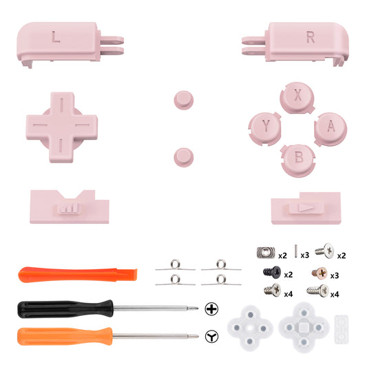 eXtremeRate Replacement Full Set Buttons for Nintendo DS Lite NDSL - Cherry Blossoms Pink
