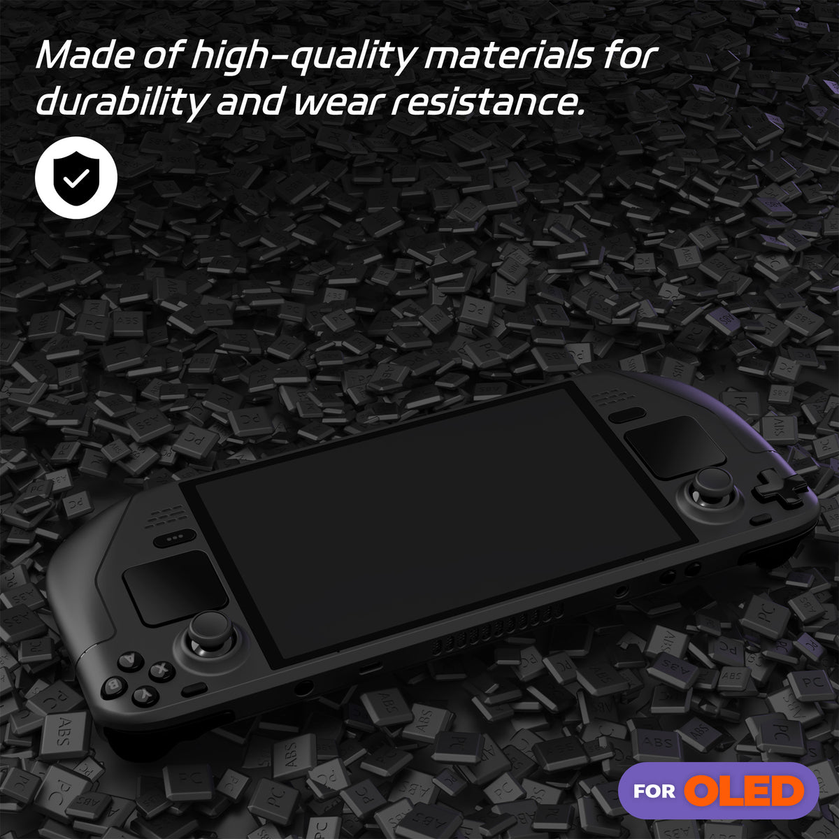 eXtremeRate Replacement Full Set Buttons for Steam Deck OLED - Black