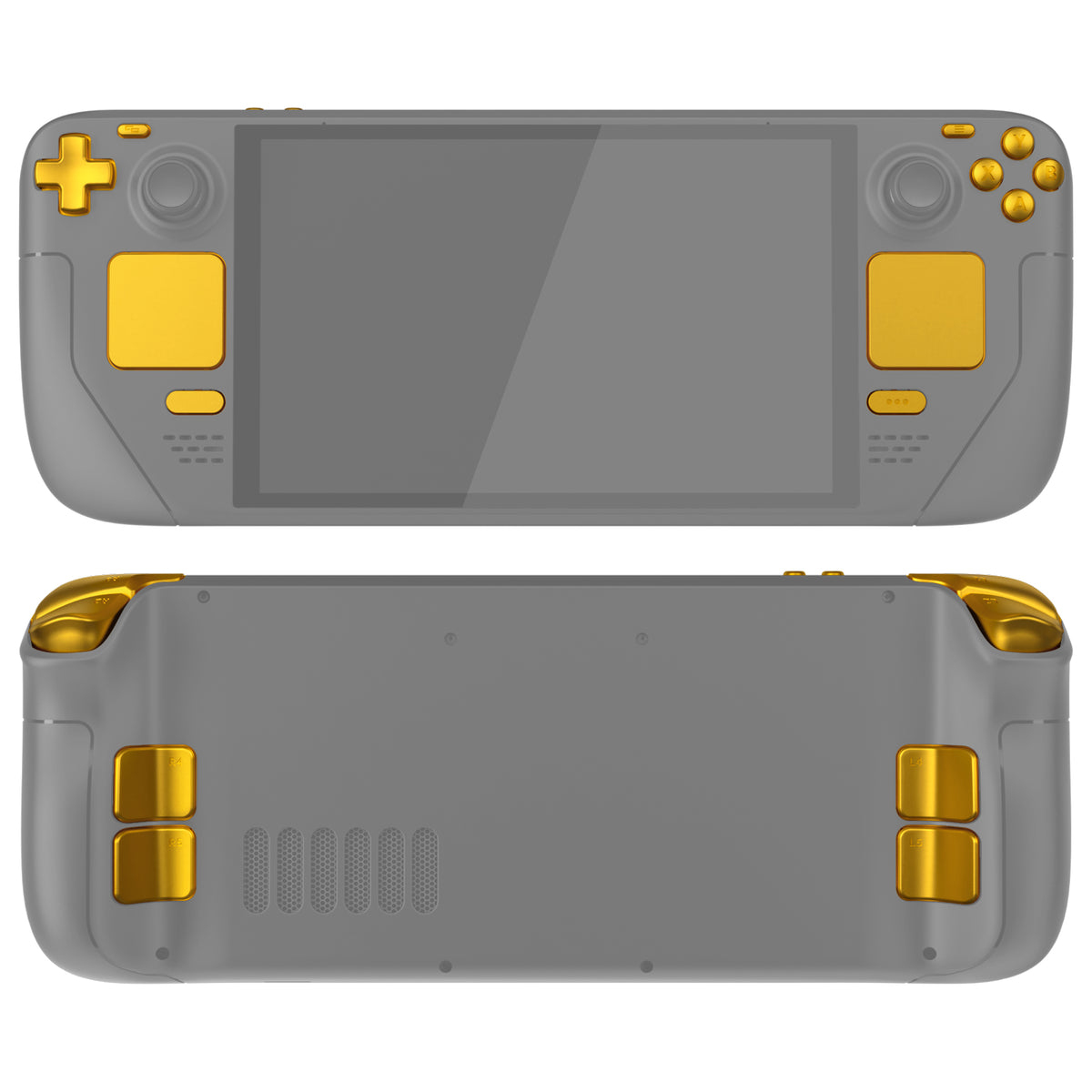 eXtremeRate Replacement Full Set Buttons for Steam Deck OLED - Chrome Gold