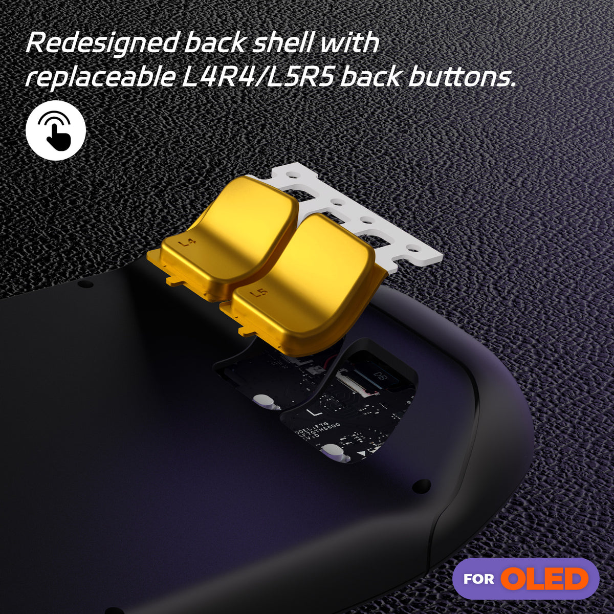 eXtremeRate Replacement Full Set Buttons for Steam Deck OLED - Chrome Gold