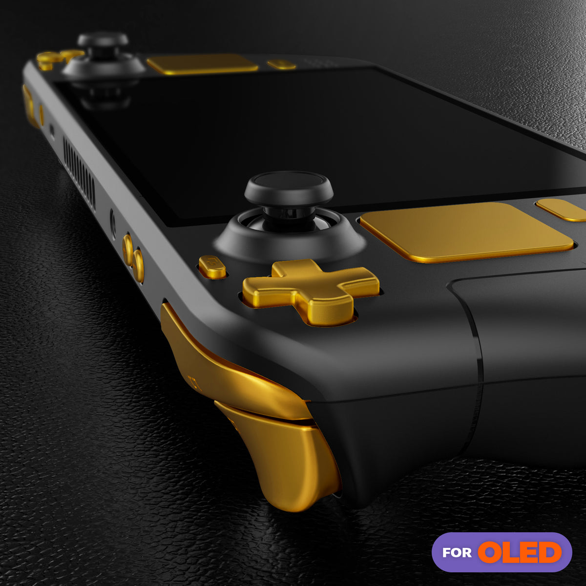 eXtremeRate Replacement Full Set Buttons for Steam Deck OLED - Chrome Gold