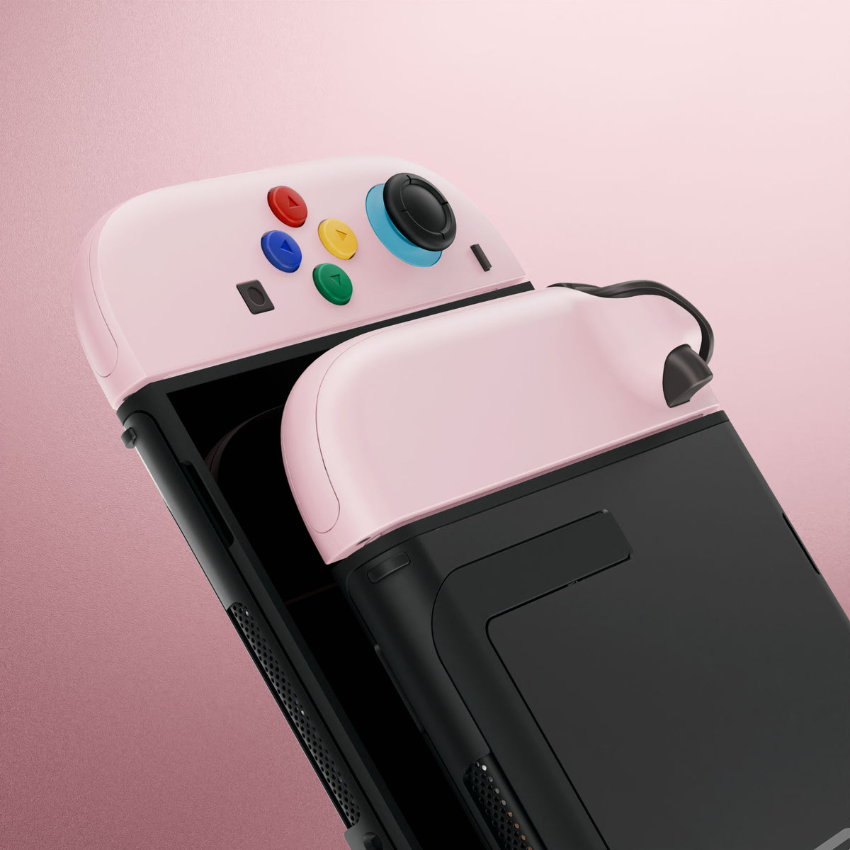 eXtremeRate DIY Replacement Full Set Shell Case with Buttons for Joycon 2 of Nintendo Switch 2 - Deluxe Version - Cherry Blossoms Pink