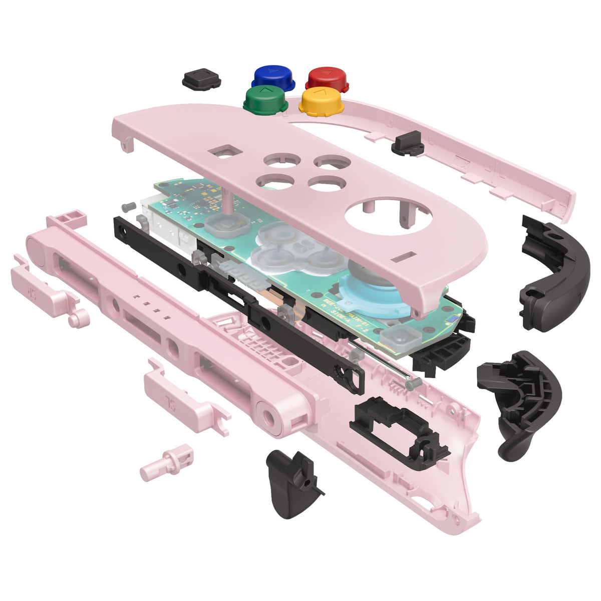 eXtremeRate DIY Replacement Full Set Shell Case with Buttons for Joycon 2 of Nintendo Switch 2 - Deluxe Version - Cherry Blossoms Pink