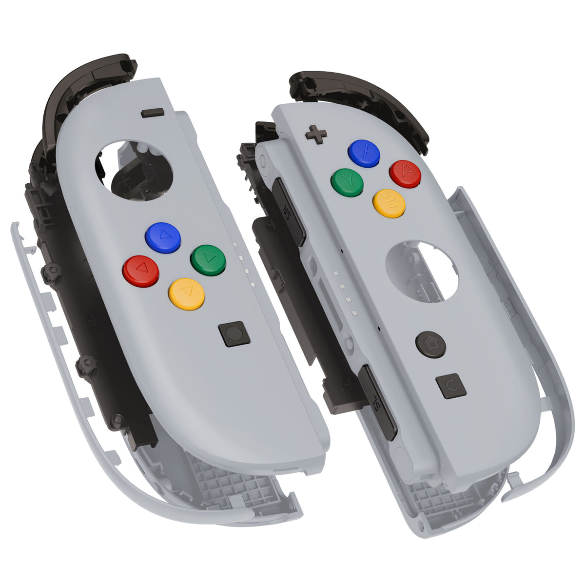 eXtremeRate DIY Replacement Full Set Shell Case with Buttons for Joycon 2 of Nintendo Switch 2 - Deluxe Version - New Hope Gray