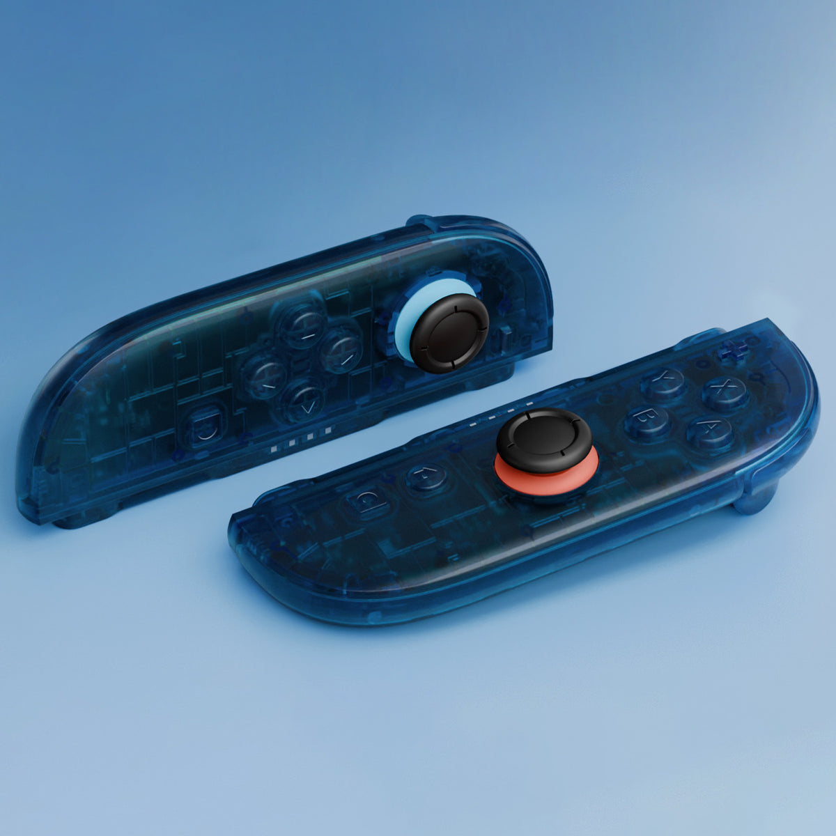eXtremeRate DIY Replacement Full Set Shell Case with Buttons for Joycon 2 of Nintendo Switch 2 - Deluxe Version - Clear Blue