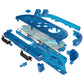 eXtremeRate DIY Replacement Full Set Shell Case with Buttons for Joycon 2 of Nintendo Switch 2 - Deluxe Version - Clear Blue