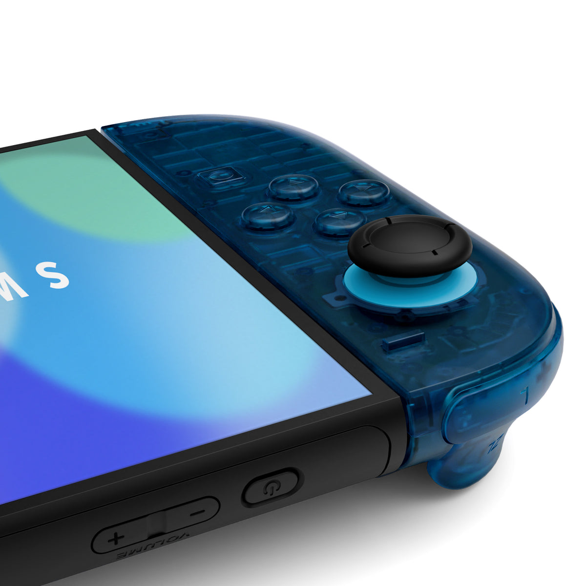 eXtremeRate DIY Replacement Full Set Shell Case with Buttons for Joycon 2 of Nintendo Switch 2 - Deluxe Version - Clear Blue