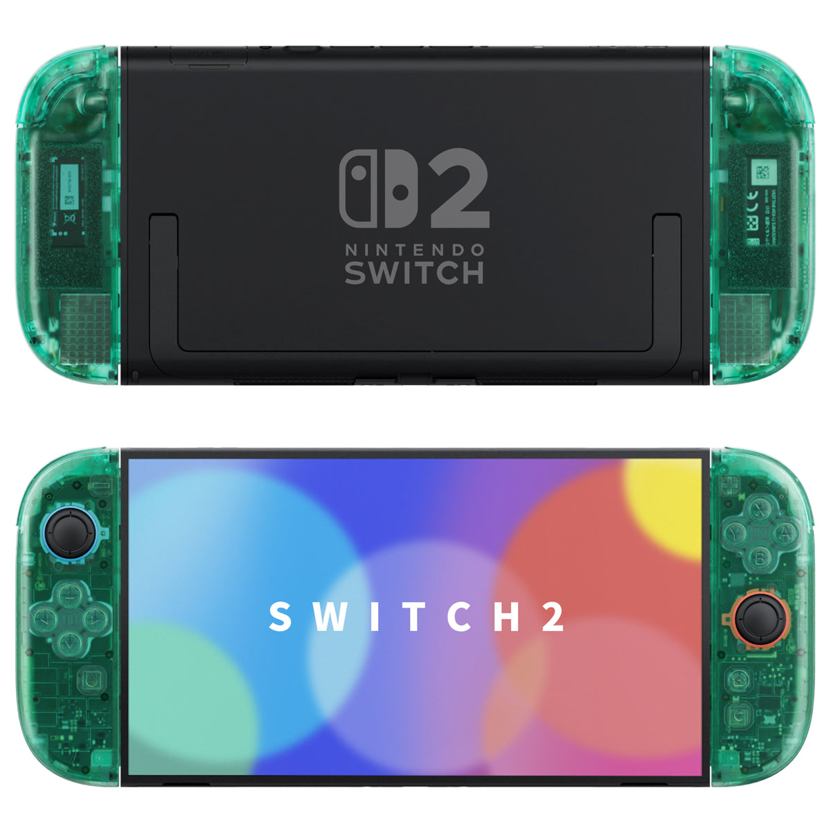 eXtremeRate DIY Replacement Full Set Shell Case with Buttons for Joycon 2 of Nintendo Switch 2 - Deluxe Version - Emerald Green