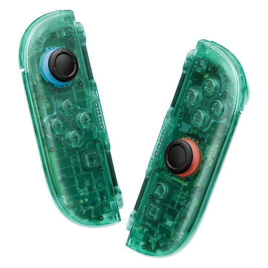 eXtremeRate DIY Replacement Full Set Shell Case with Buttons for Joycon 2 of Nintendo Switch 2 - Deluxe Version - Emerald Green