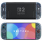 eXtremeRate DIY Replacement Full Set Shell Case with Buttons for Joycon 2 of Nintendo Switch 2 - Deluxe Version - Clear Glacier Blue