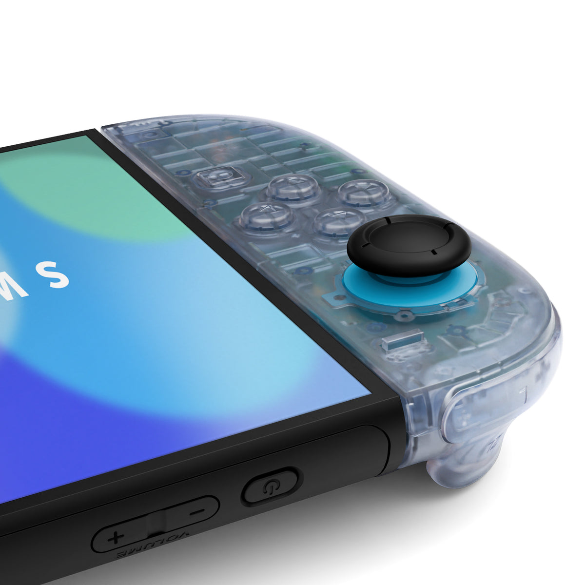 eXtremeRate DIY Replacement Full Set Shell Case with Buttons for Joycon 2 of Nintendo Switch 2 - Deluxe Version - Clear Glacier Blue