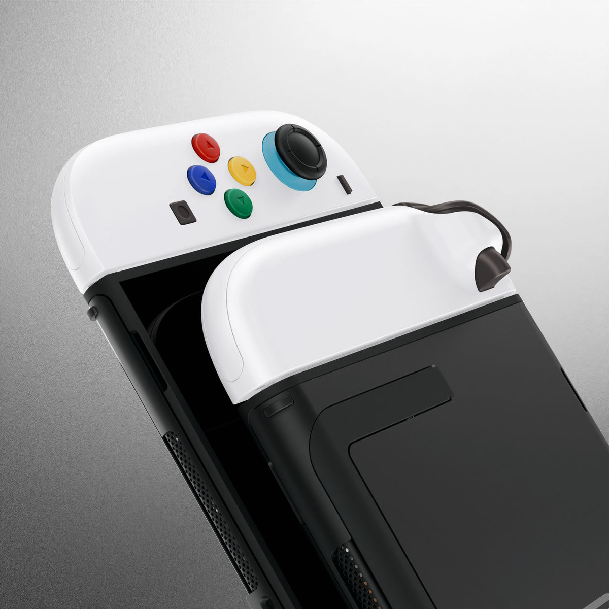 eXtremeRate DIY Replacement Full Set Shell Case with Buttons for Joycon 2 of Nintendo Switch 2 - Deluxe Version - White