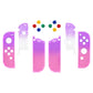 eXtremeRate Replacement Full Set Shell Case with Buttons for Joycon of NS Switch - Clear Atomic Purple Rose Red