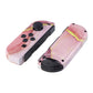 eXtremeRate Replacement Full Set Shell Case with Buttons for Joycon of NS Switch - Cosmic Pink Gold Marble Effect