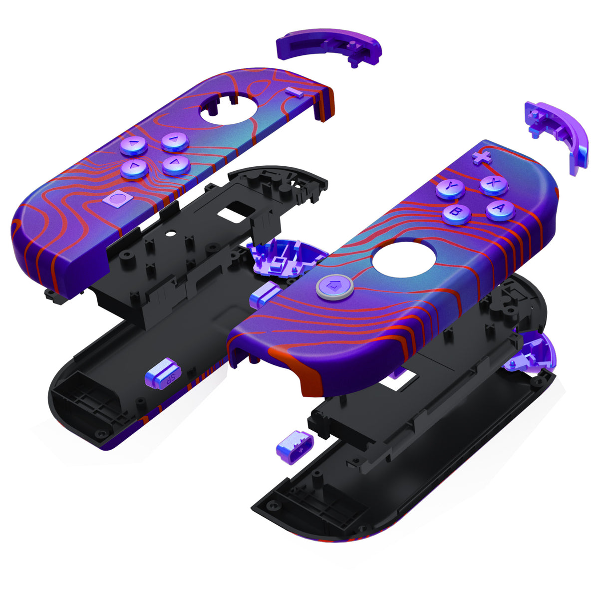 eXtremeRate Replacement Full Set Shell Case with Buttons for Joycon of NS Switch - Damascuscamo