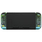 eXtremeRate Replacement Full Set Shell Case with Buttons for Joycon of NS Switch - Gradient Translucent Green Blue