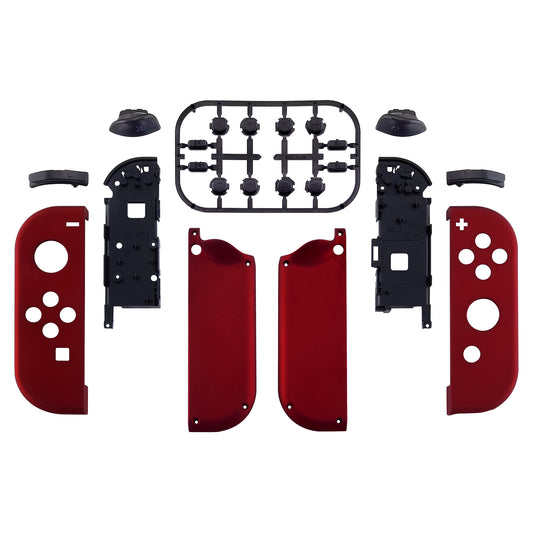 eXtremeRate Replacement Full Set Shell Case with Buttons for Joycon of NS Switch - Scarlet Red