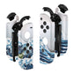 eXtremeRate Replacement Full Set Shell Case with Buttons for Joycon of NS Switch - The Great Wave Patterned