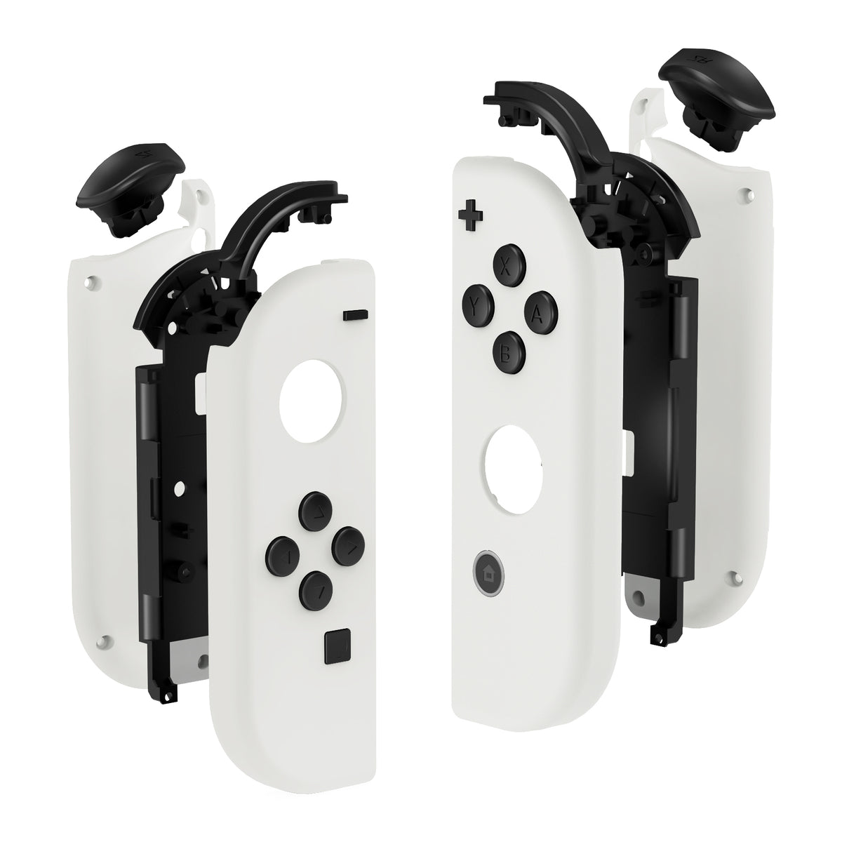 eXtremeRate Replacement Full Set Shell Case with Buttons for Joycon of NS Switch - White