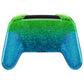 eXtremeRate Replacement Full Set Shell Faceplate Backplate Handles with Button Kit for Nintendo Switch Pro - Glitter Gradient Translucent Green Blue eXtremeRate