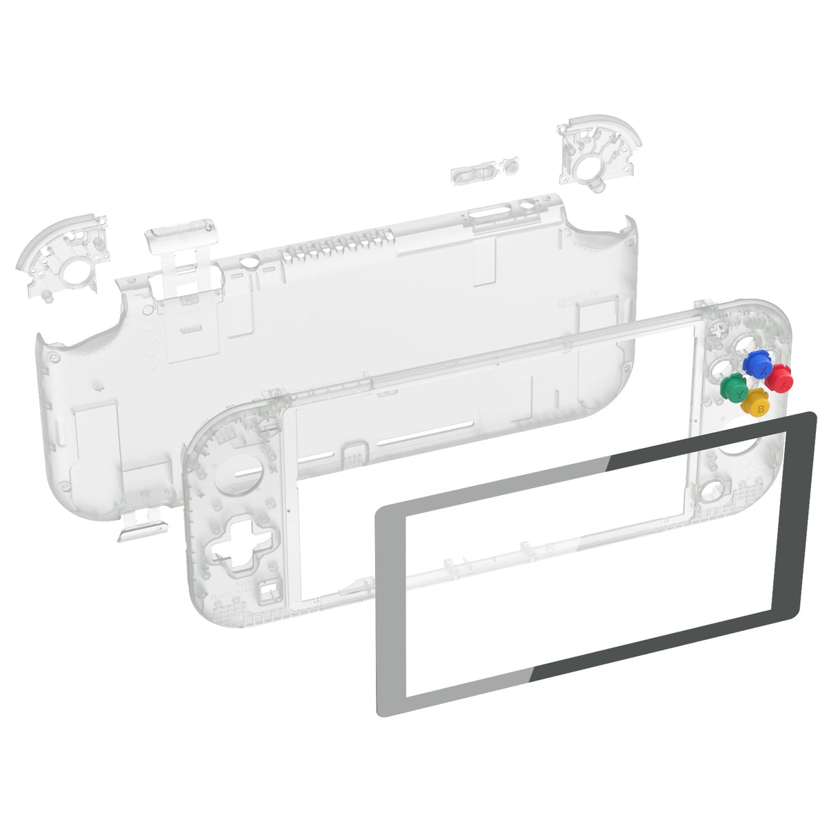 eXtremeRate Replacement Full Set Shells with ABXY Buttons & Screen Protector for Nintendo Switch Lite - Glow in Dark - Green eXtremeRate