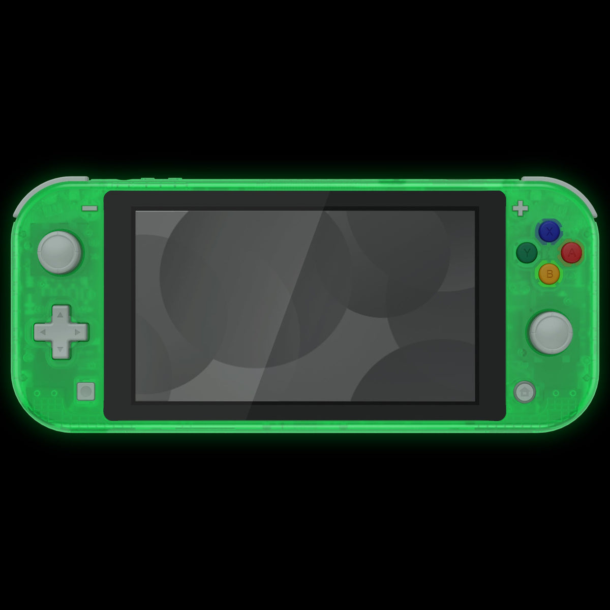 eXtremeRate Replacement Full Set Shells with ABXY Buttons & Screen Protector for Nintendo Switch Lite - Glow in Dark - Green eXtremeRate