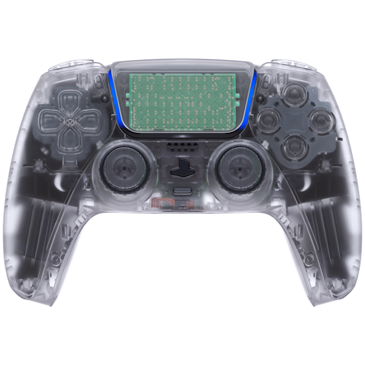 eXtremeRate Replacement Full Set Shells with Buttons Compatible with PS5 Controller BDM-010/020 - Clear