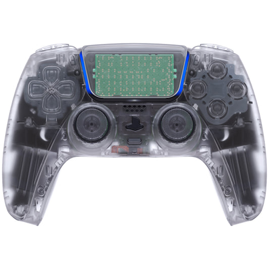 eXtremeRate Replacement Full Set Shells with Buttons Compatible with PS5 Controller BDM-010/020 - Clear