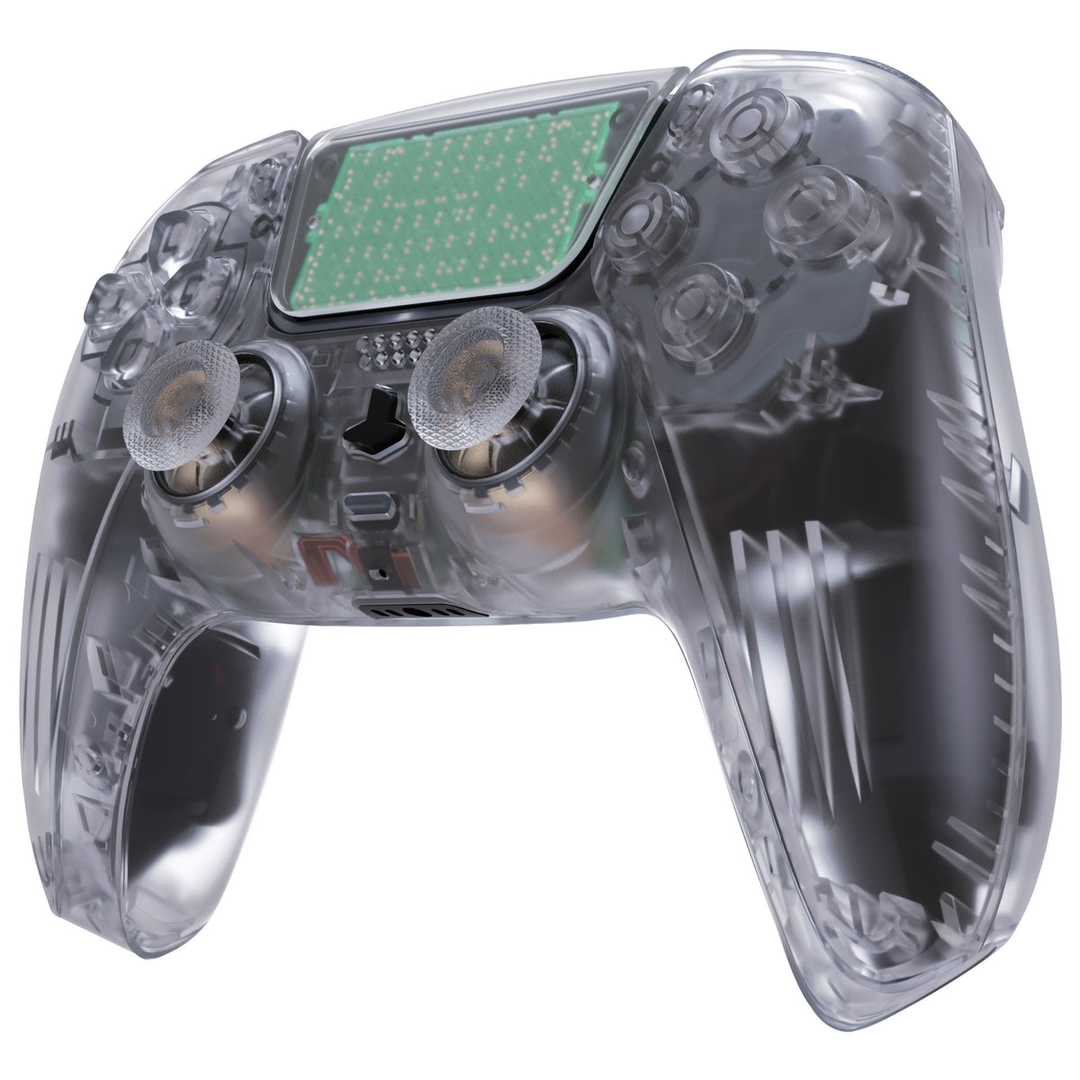 eXtremeRate Replacement Full Set Shells with Buttons Compatible with PS5 Controller BDM-010/020 - Clear