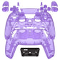 eXtremeRate Replacement Full Set Shells with Buttons Compatible with PS5 Controller BDM-010/020 - Clear Atomic Purple