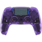 eXtremeRate Replacement Full Set Shells with Buttons Compatible with PS5 Controller BDM-010/020 - Clear Atomic Purple