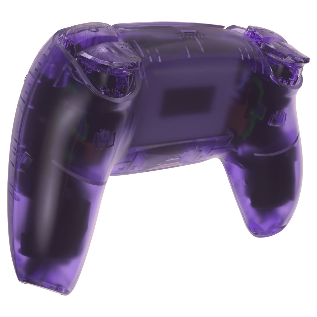 eXtremeRate Replacement Full Set Shells with Buttons Compatible with PS5 Controller BDM-010/020 - Clear Atomic Purple