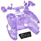 eXtremeRate Replacement Full Set Shells with Buttons Compatible with PS5 Controller BDM-010/020 - Clear Atomic Purple