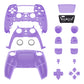 eXtremeRate Replacement Full Set Shells with Buttons Compatible with PS5 Controller BDM-010/020 - Clear Atomic Purple