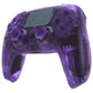 eXtremeRate Replacement Full Set Shells with Buttons Compatible with PS5 Controller BDM-030/040/050 - Clear Atomic Purple