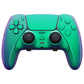 eXtremeRate Replacement Full Set Shells with Buttons Compatible with PS5 Edge Controller - Chameleon Green Purple