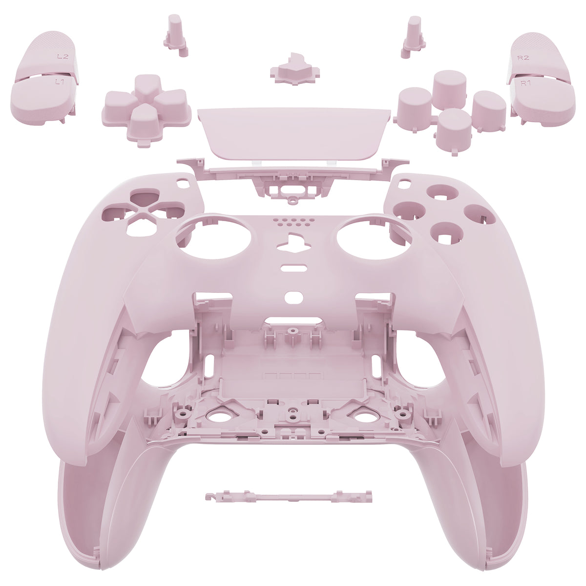 eXtremeRate Replacement Full Set Shells with Buttons Compatible with PS5 Edge Controller - Cherry Blossoms Pink