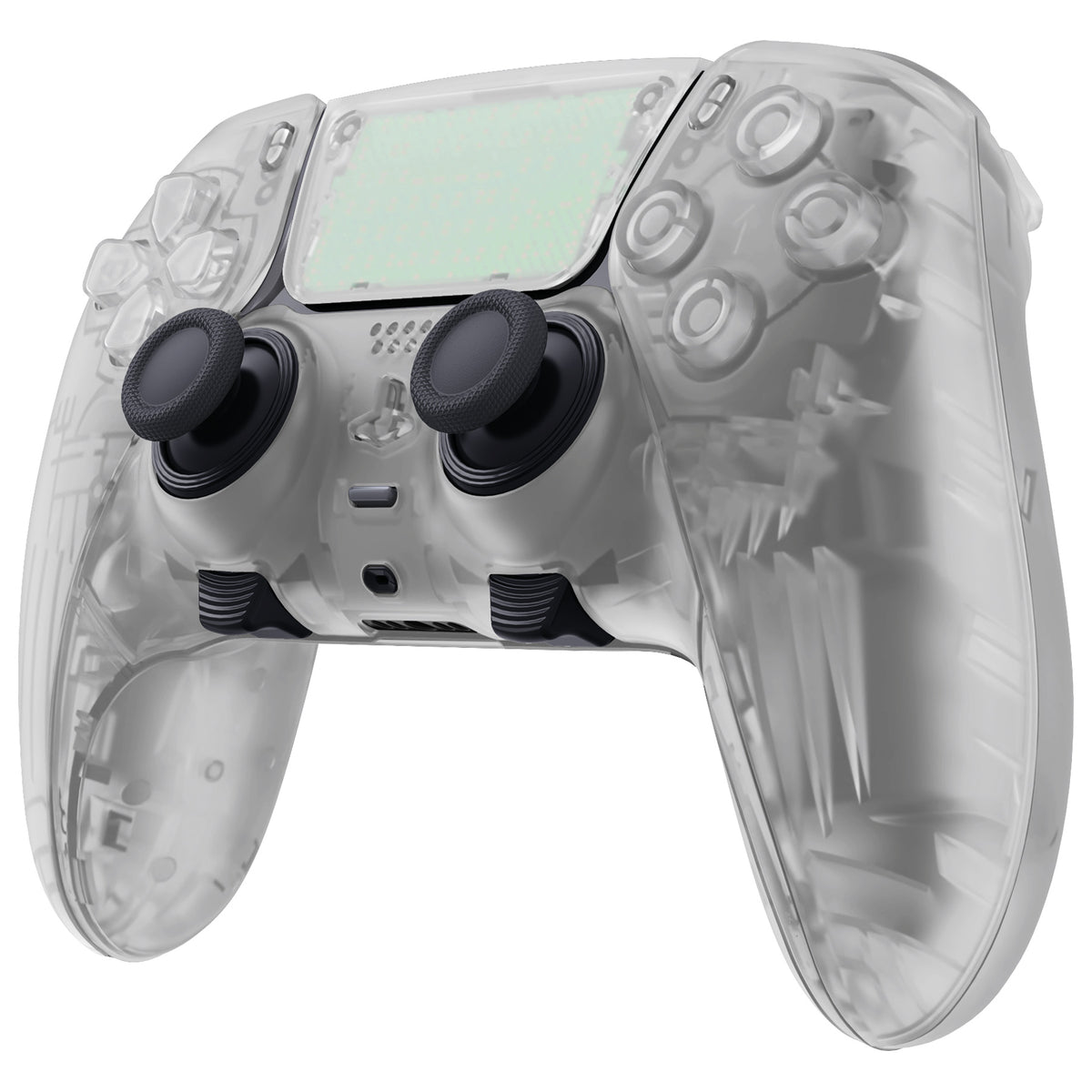 eXtremeRate Replacement Full Set Shells with Buttons Compatible with PS5 Edge Controller - Glow in Dark - Green