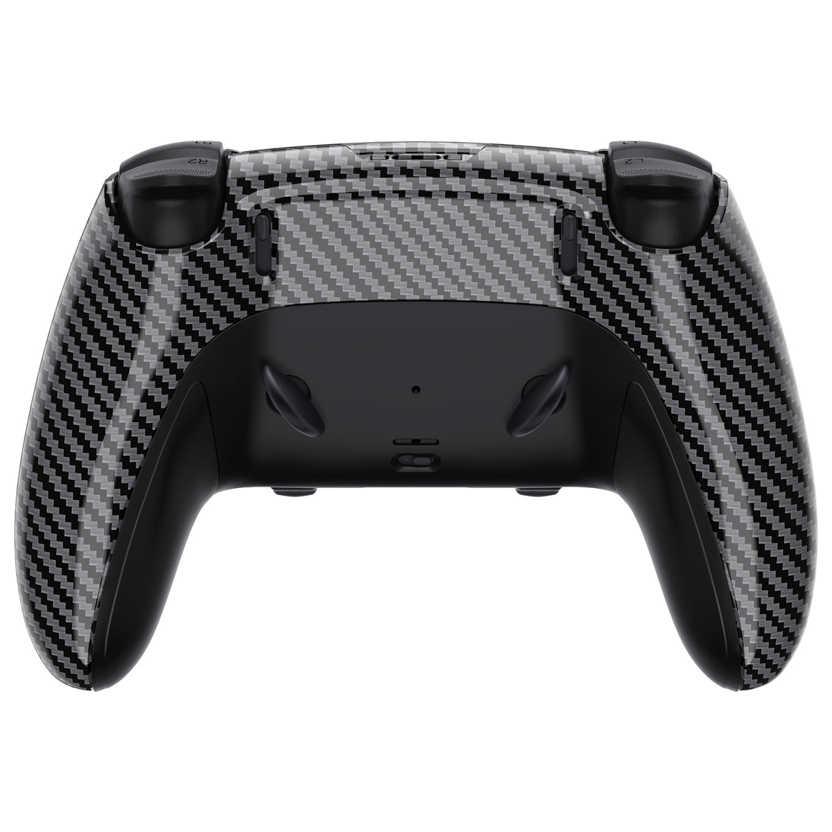 eXtremeRate Replacement Full Set Shells with Buttons Compatible with PS5 Edge Controller - Graphite Carbon Fiber