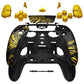 eXtremeRate Replacement Full Set Shells with Buttons Compatible with PS5 Edge Controller - The Great GOLDEN Wave Off Kanagawa - Black