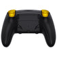 eXtremeRate Replacement Full Set Shells with Buttons Compatible with PS5 Edge Controller - The Great GOLDEN Wave Off Kanagawa - Black