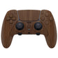 eXtremeRate Replacement Full Set Shells with Buttons Compatible with PS5 Edge Controller - Wood Grain