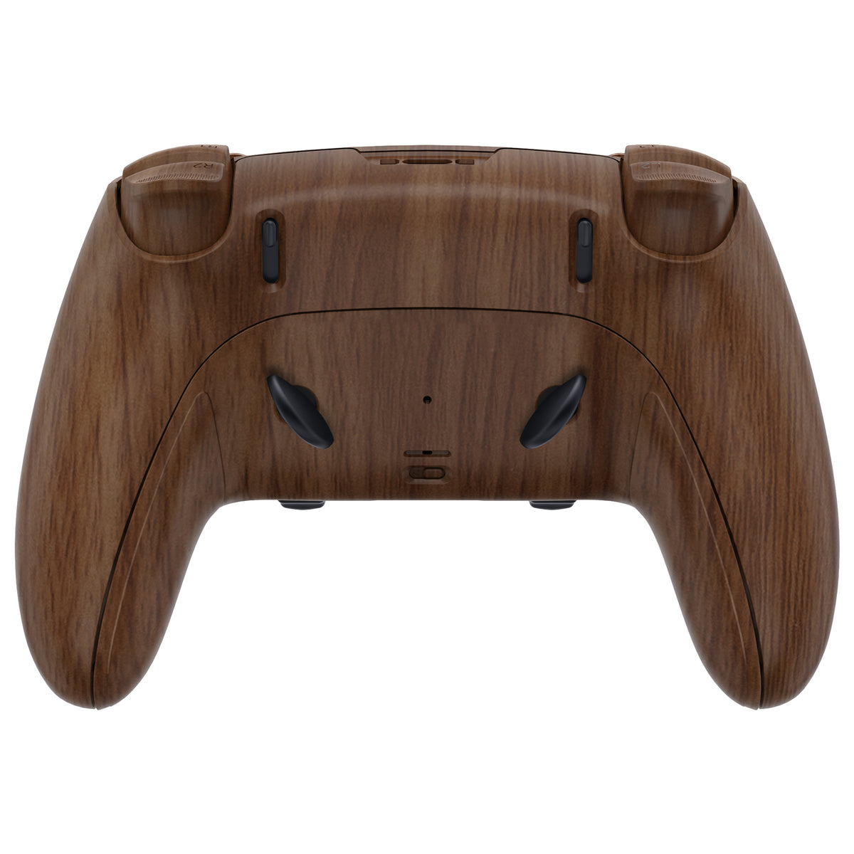 eXtremeRate Replacement Full Set Shells with Buttons Compatible with PS5 Edge Controller - Wood Grain